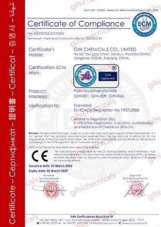 CE Certificate Gihi Chemicals 2022